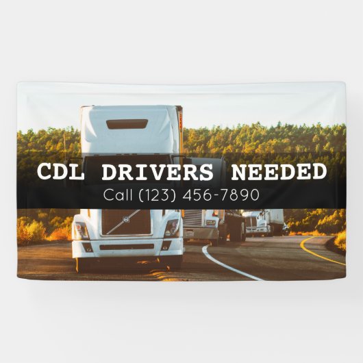 CDL Drivers hebben zakelijke banner nodig (Horizontaal)
