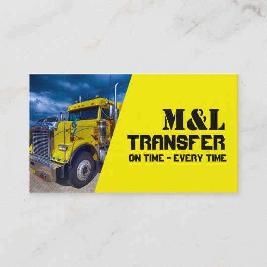 CDL Truck Driver Delivery Freight Distribution Visitekaartje (Voorkant)