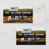 CDL Truck Drivers nodig Visitekaartje (Voorkant / Achterkant)