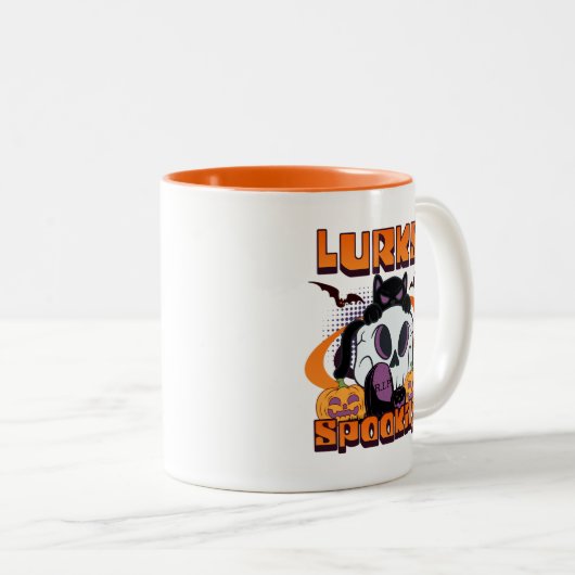 CDlurksspookily Tweekleurige Koffiemok (Voorkant rechts)