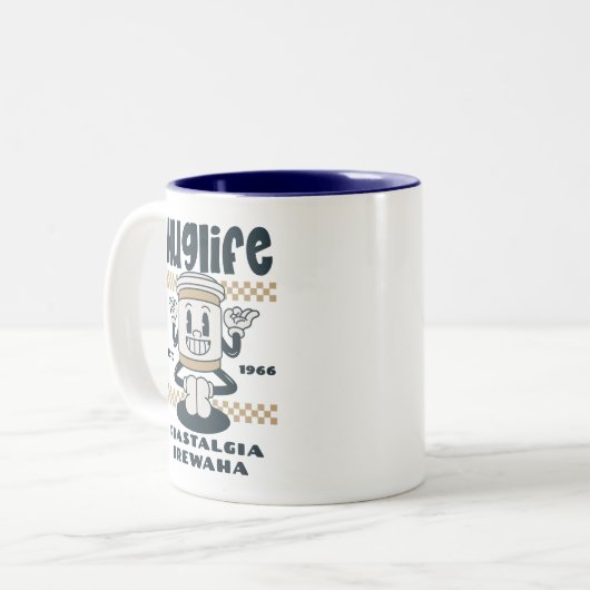 CDmuglife1966 Tweekleurige Koffiemok (Voorkant links)