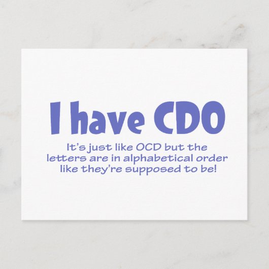 CDO BRIEFKAART (Voorkant)