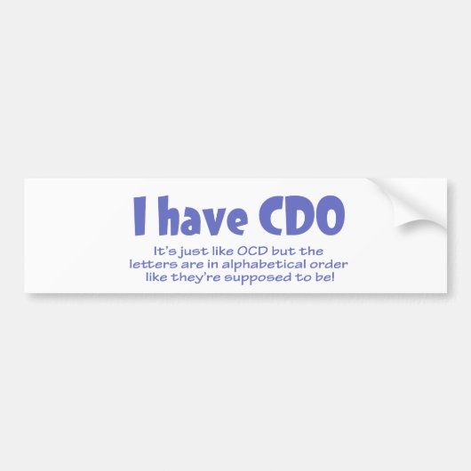CDO BUMPERSTICKER (Voorkant)
