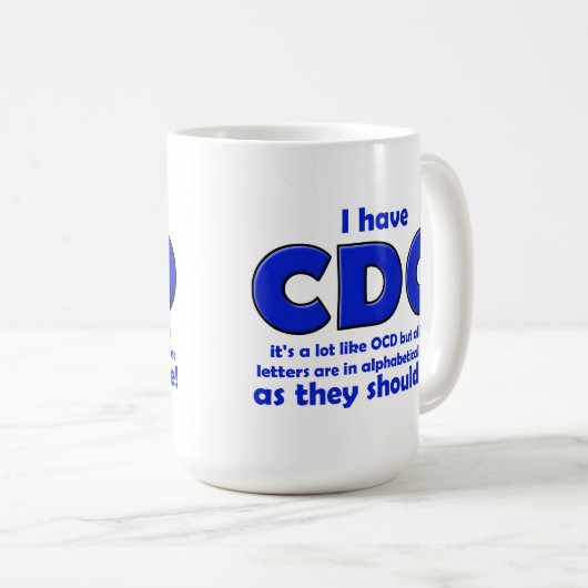 CDO OCD Funny Mug Koffiemok (Voorkant rechts)