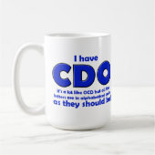 CDO OCD Funny Mug Koffiemok (Links)
