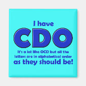 CDO OCD Grappige Koelkast Magnet (Voorkant)