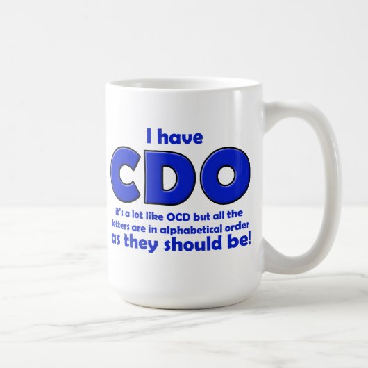 CDO OCD Grappige Mok (Rechts)