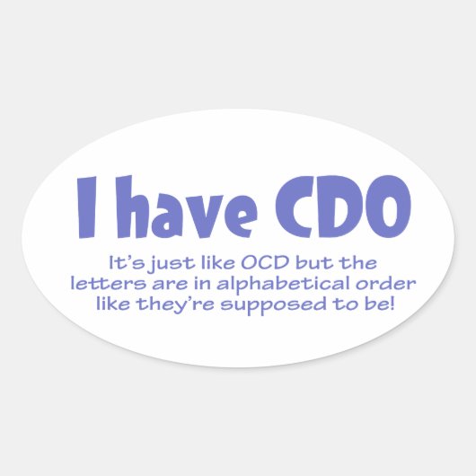 CDO OVALE STICKER (Voorkant)