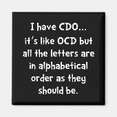 CDO zoals OCD Magneet (Voorkant)