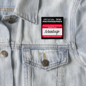 CDP Fotografe badge - zwart Vierkante Button 5,1 Cm (In situ)