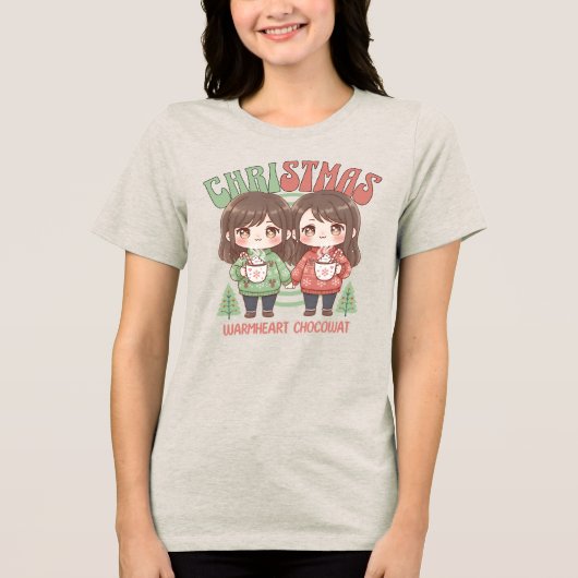 CDwarmhartigechoco Tri-Blend Shirt (Voorkant)
