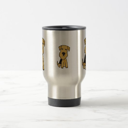 CE- Airedale Terrier Travel Mug Reisbeker (Center)