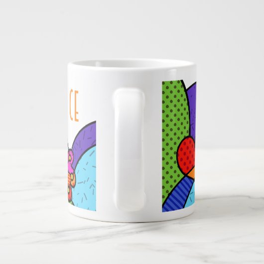 Ce Ce Pop, uitsluitend gekleurd Grote Koffiekop (Achterkant)