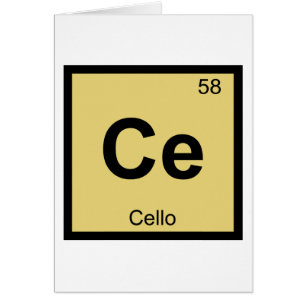 Ce - Cello Music Chemistry Periodic Table Symbol