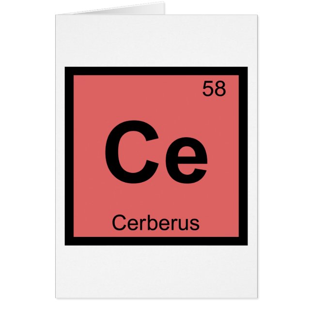 Ce - Cerberus Greek Chemistry Periodic Table (Voorkant)