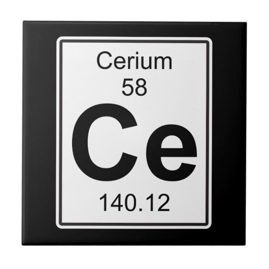 Ce - Cerium Tegeltje (Voorkant)