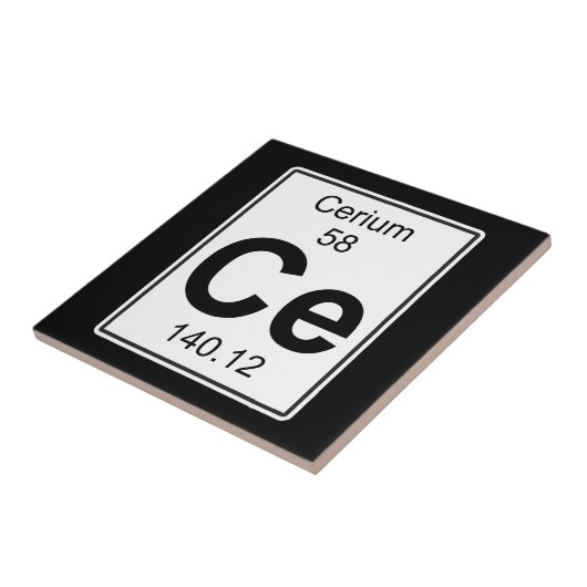Ce - Cerium Tegeltje (Zijkant)