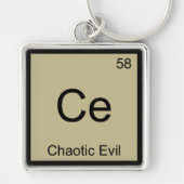 Ce - Chaotic Evil Chemistry Element Symbol T-Shirt Sleutelhanger (Voorkant)