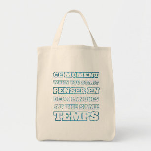 Ce Moment wanneer u begint met Penser en Deux Lang Tote Bag