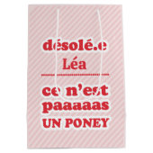 Ce n'est pas un poney medium cadeauzakje (Achterkant)