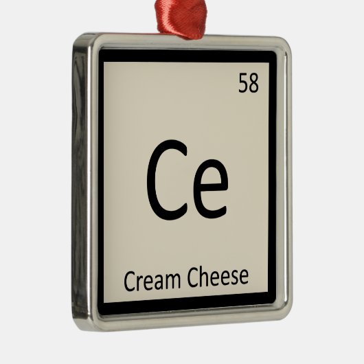 Ce - Periodiek tabelsymbool voor de chemische same Metalen Ornament (Rechts)