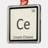 Ce - Periodiek tabelsymbool voor de chemische same Metalen Ornament (Links)