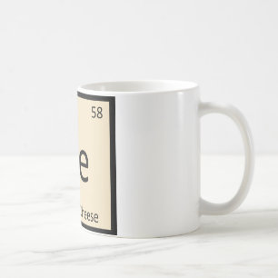 Ce - Roomkaas Chemie Periodiek Systeem Symbool Koffiemok