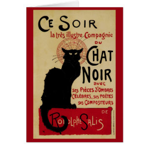 CE Soir Chat Noir Black Cat, Art Nouveau