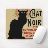 CE Soir Chat Noir Black Cat,  Art Nouveau Muismat (Met muis)