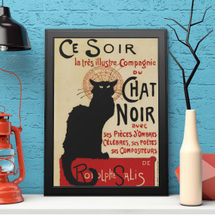 CE Soir Chat Noir Black Cat,  Art Nouveau Poster