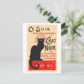 Ce Soir Le Chat Noir, Théophile Steinlen Briefkaart (Staand voorkant)