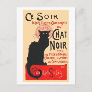 Ce Soir Le Chat Noir, Théophile Steinlen Briefkaart