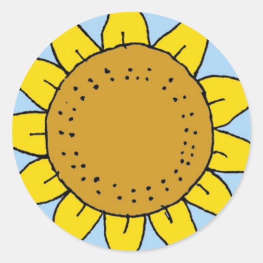 CE- Zonnebloem Ronde Stickers (Voorkant)