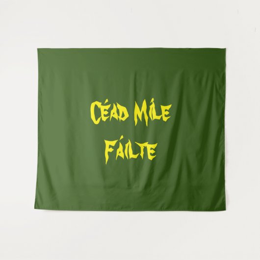 "Cead Mile Failte" honderdduizenden en verwelkomt Wandkleed (Voorkant (horizontaal))