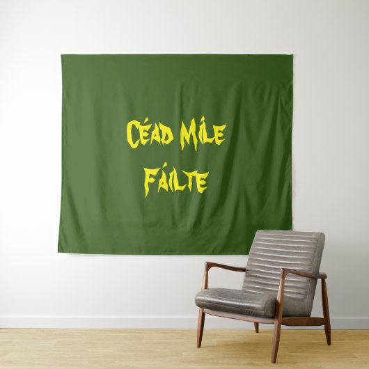 "Cead Mile Failte" honderdduizenden en verwelkomt Wandkleed (In Situ (horizontaal))