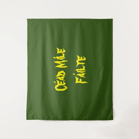 "Cead Mile Failte" honderdduizenden en verwelkomt Wandkleed (Voorkant)