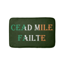 Cead Mile Failte overlay op Ierse vlag bmt