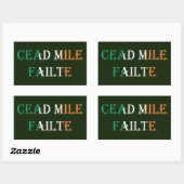 Cead Mile Failte overlay op Irish Flag stcn Rechthoekige Sticker (Vel)