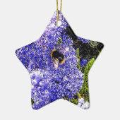 Ceanothus Bee Floral Keramisch Ornament (Links)