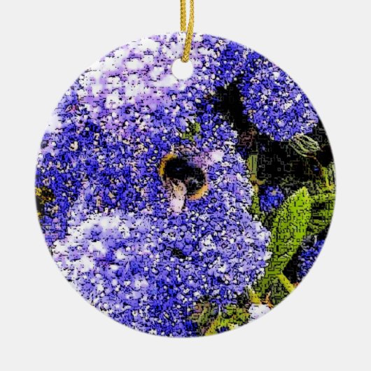 Ceanothus Flower Bee Keramisch Ornament (Voorkant)