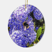 Ceanothus Flower Bee Keramisch Ornament (Links)