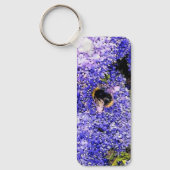 Ceanothus Flower Bee Sleutelhanger (Voorkant)