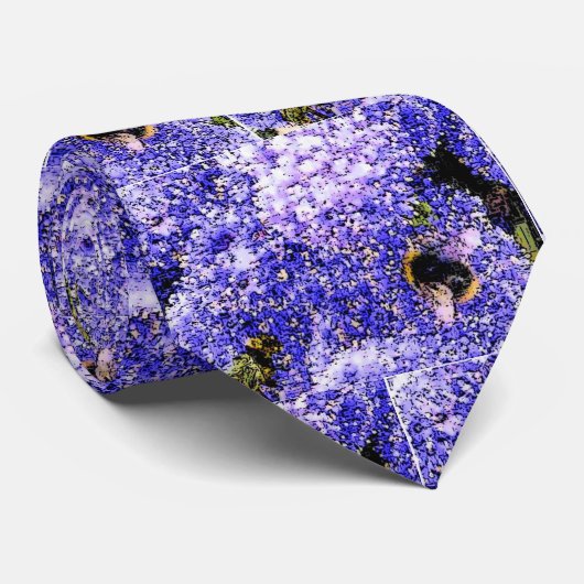 Ceanothus Flower Bee Stropdas (Opgerold)