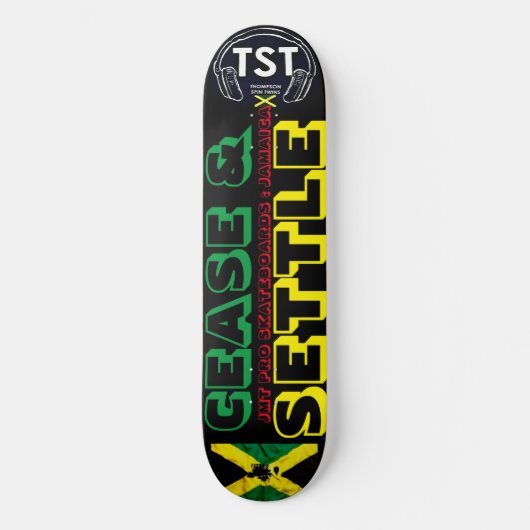 CEASE AND SETTLE 8 1/4" Skateboard Dek (Voorkant)