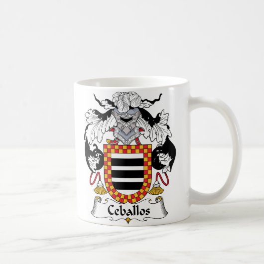 Ceballos Family Crest Koffiemok (Rechts)