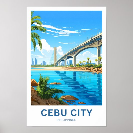 Cebu City Filipijnen Reisprint Poster (Voorkant)