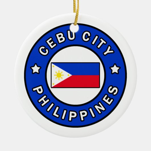 Cebu City Filippijnen Keramisch Ornament (Voorkant)