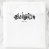 Cebu City Filippijnen Skyline BW Ronde Sticker (Tas)
