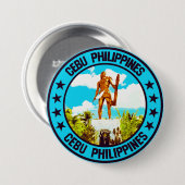 Cebu City Ronde Button 7,6 Cm (Voorkant /achterkant)