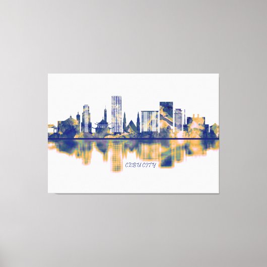 Cebu City Skyline Canvas Afdruk (Voorkant)